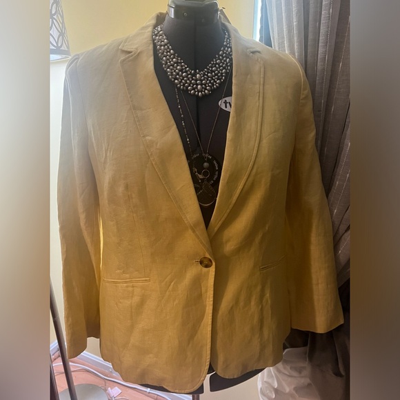 100% Fully Lines Linen Blazers - Picture 2 of 13